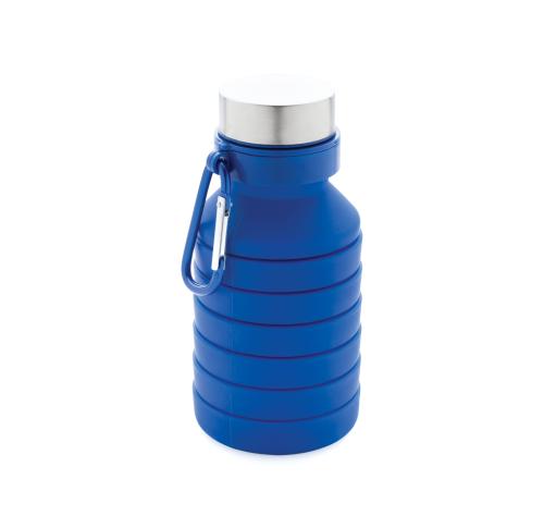 Leakproof collapsible silicone bottle with lid