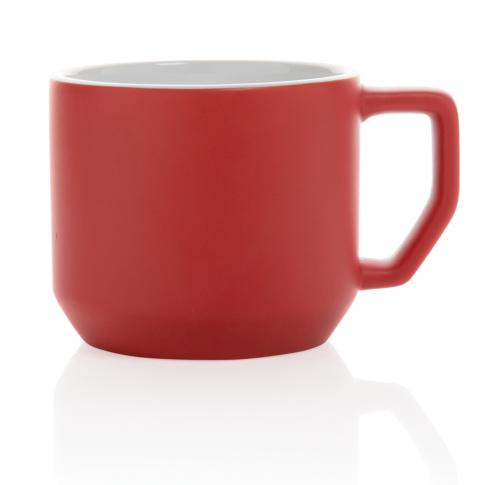 Custom Logo Ceramic Modern Mugs 350ml - Red
