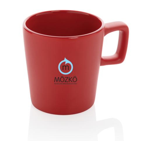 Business Ceramic Modern Coffee Mugs 350ml - Red