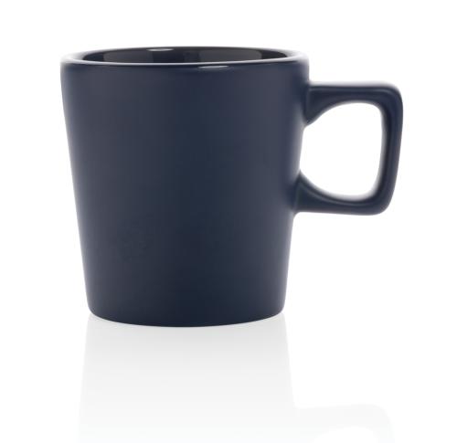 Printed Ceramic Modern Coffee Mugs - Navy Blue