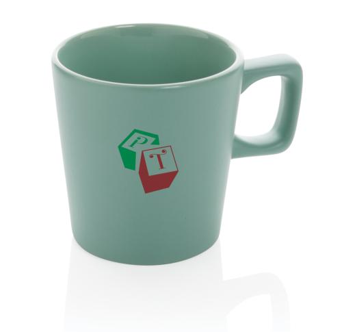 Printed  Ceramic Modern Coffee Mug Green Dishwasher Safe