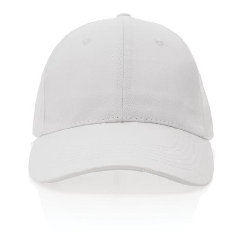 IEmbroidered Recycled Cotton Baseball Cap Impact 6 Panel 280gr With AWARE™ Tracer - White