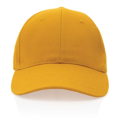 Branded Recycled Cotton Baseball Cap Impact 6 Panel 280gr With AWARE™ Tracer - Yellow