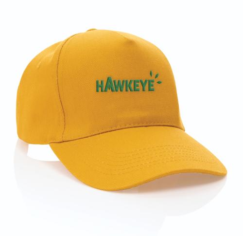  Recycled Cotton Baseball Cap With AWARE™ Tracer Impact 5panel 280gr Yelo