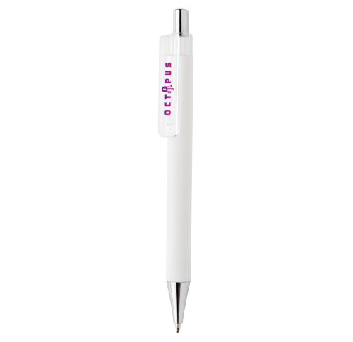 Promotional Printed Smooth Touch Pen White X8