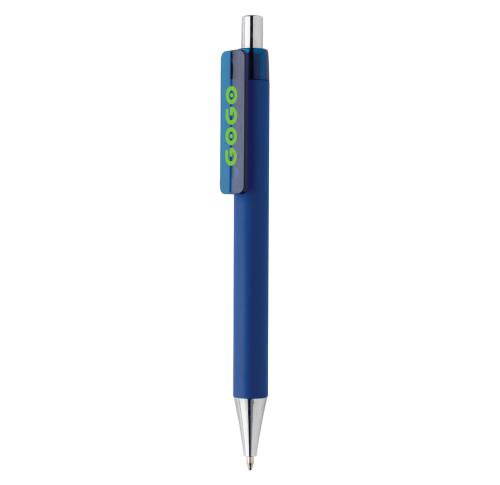 Printed Smooth Touch Pen Navy Blue X8