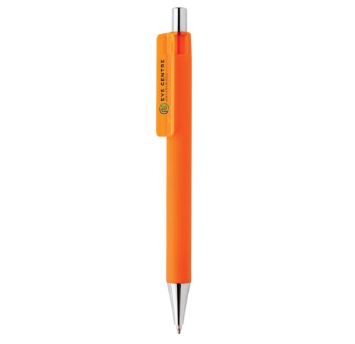 Printed Orange Smooth Touch Pen X8