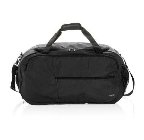 Branded Swiss Peak AWARE™ RPET Sports Duffle Bags Black