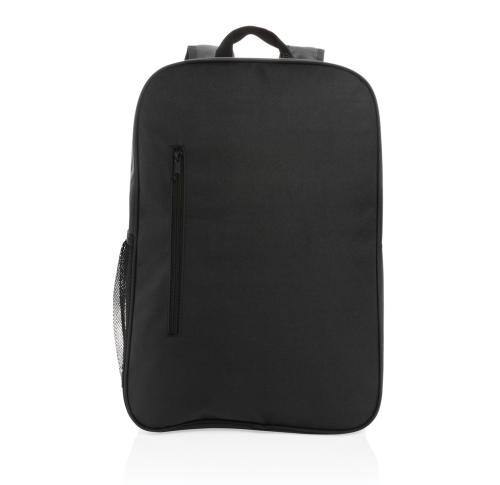 Promotional Printed Cooler Backpacks Black Holds 8 Cans & Two Wine Bottles