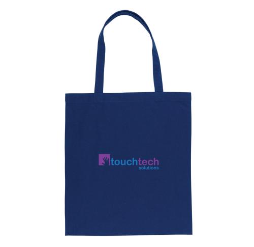 Promotional Printed Recycled Cotton Tote Bags W/bottom 145g Impact AWARE™ Royal Blue