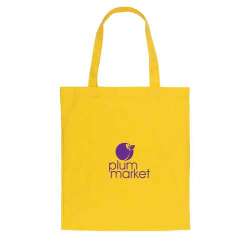 Promotional Printed Recycled Cotton Tote Bags W/bottom 145g Impact AWARE™ Yellow