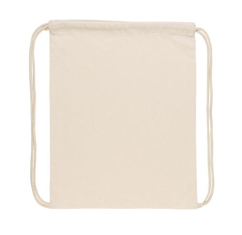 Promotional Recycled Cotton Drawstring Backpacks 145g Impact AWARE™ Cream