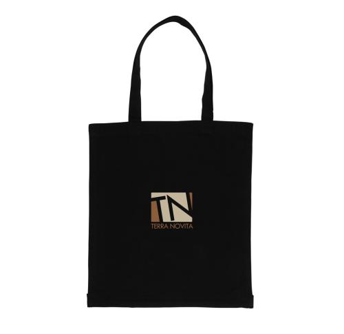 Promotional Printed Recycled Cotton Tote Bags W/bottom 145g Impact AWARE™ Black