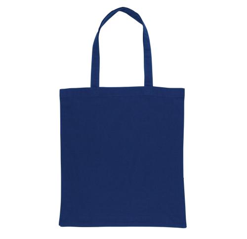 Printed Eco Recycled Cotton Tote Shopping Bags  W/bottom 145g Impact AWARE™ Blue