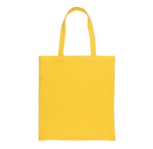 Custom Printed Recycled Cotton Tote Bags W/bottom 145g Impact AWARE™ Yellow