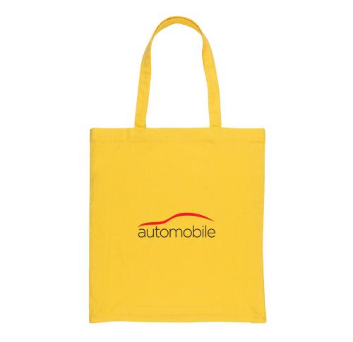 Custom Printed Recycled Cotton Tote Bags W/bottom 145g Impact AWARE™ Yellow