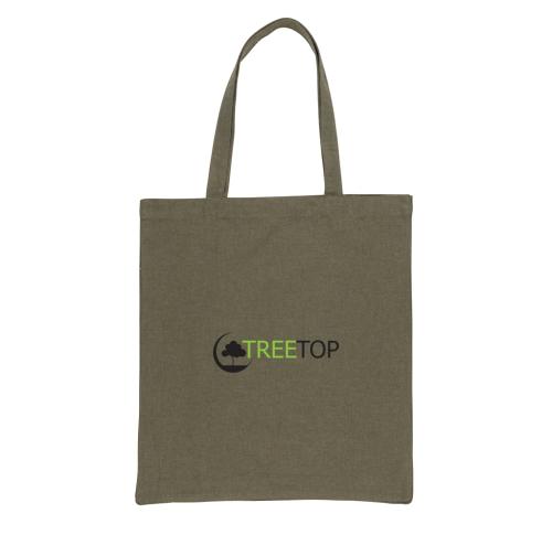 Printed Recycled Cotton Tote W/bottom 145g Impact AWARE™ - Green