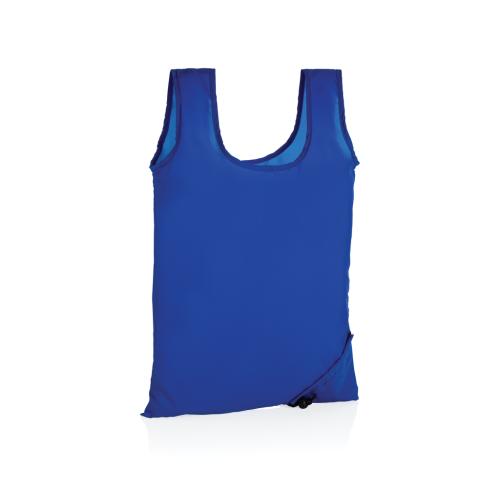 Printed Foldable Eco Shopper Bag Impact AWARE™ RPET 190T Blue