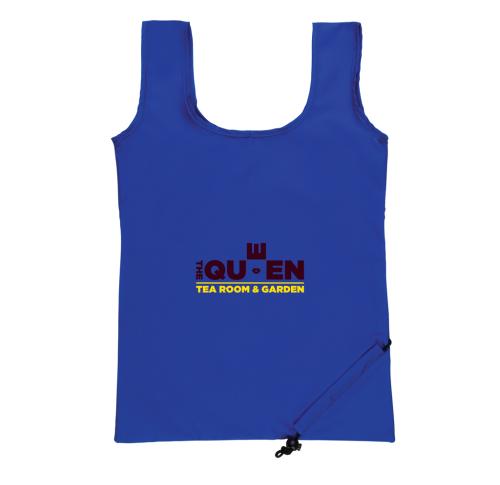 Printed Foldable Eco Shopper Bag Impact AWARE™ RPET 190T Blue