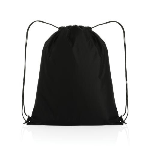 Printed Recycled Drawstring Bags Impact AWARE™ RPET 190T Black