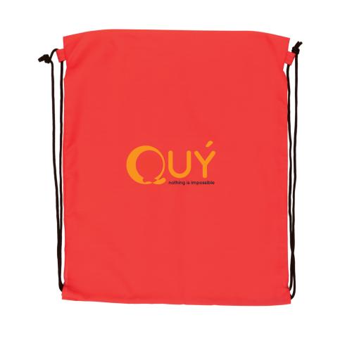 Printed Recycled Drawstring Bags Impact AWARE™ RPET 190T Red