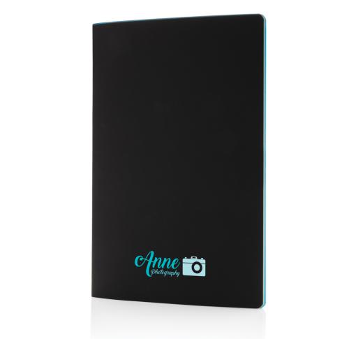 Softcover PU notebook with coloured edge