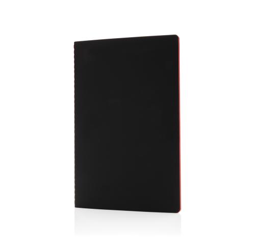 Softcover PU notebook with coloured edge