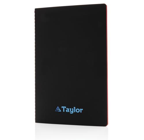 Softcover PU notebook with coloured edge