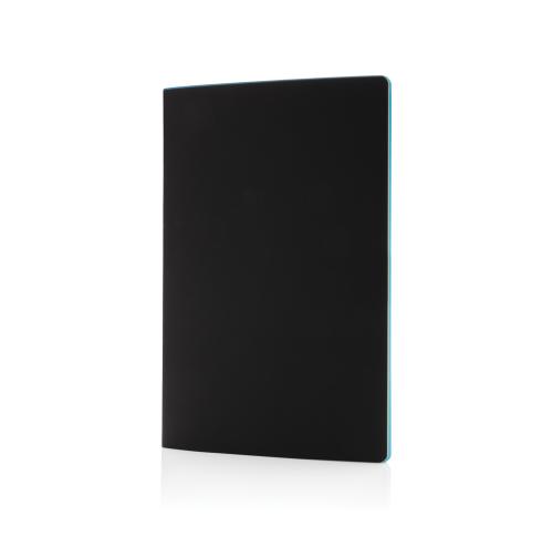 Softcover PU notebook with coloured edge