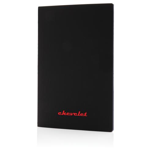 Softcover PU notebook with coloured edge