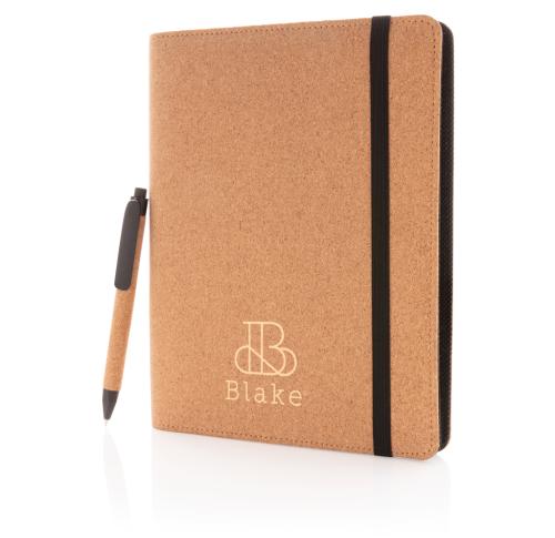 Custom Printed Deluxe Cork Portfolios A5 With Pen