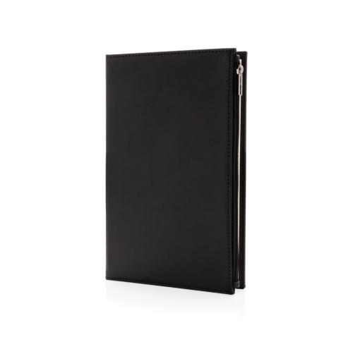 Swiss Peak A5 PU notebook with zipper pocket