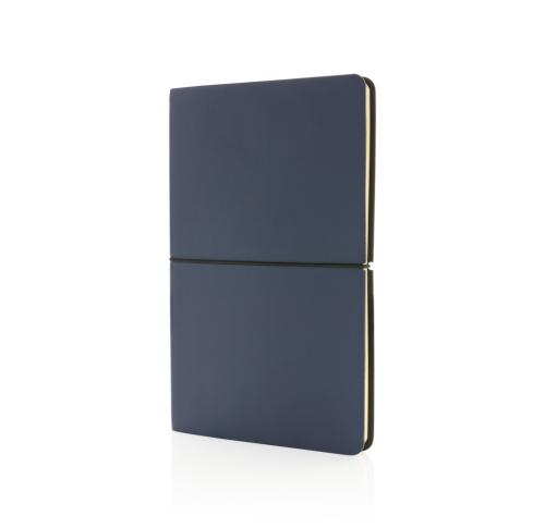 Branded Navy Blue Modern Deluxe Softcover A5 Notebooks