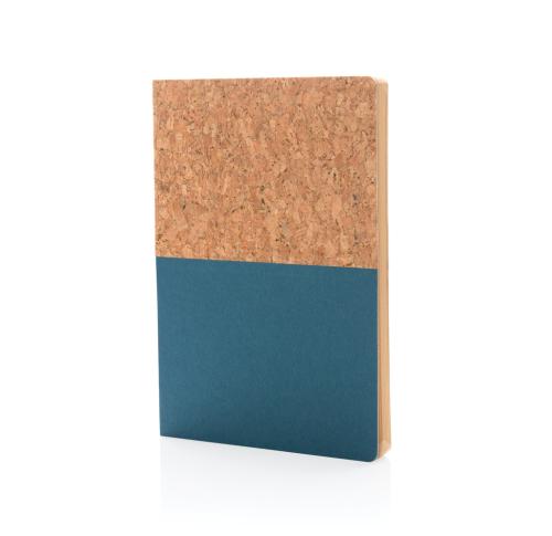 Custom Printed A5 Cork & Kraft Notebooks - Blue