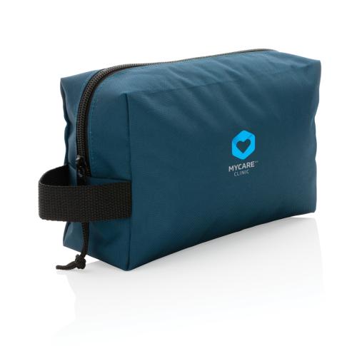 Custom Printed Recycled Toilet Bags Impact AWARE™ Basic RPET Navy Blue
