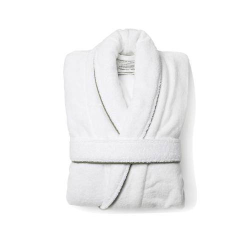 Embroidered Luxury Cotton Bathrobe S/M VINGA Harper White