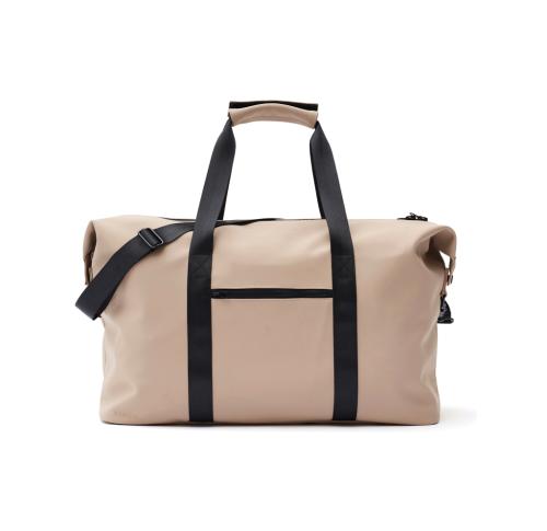 Custom Weekend Bag VINGA Baltimore Cream Faux Nubuck Leather