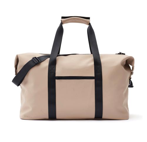 Custom Weekend Bag VINGA Baltimore Cream Faux Nubuck Leather