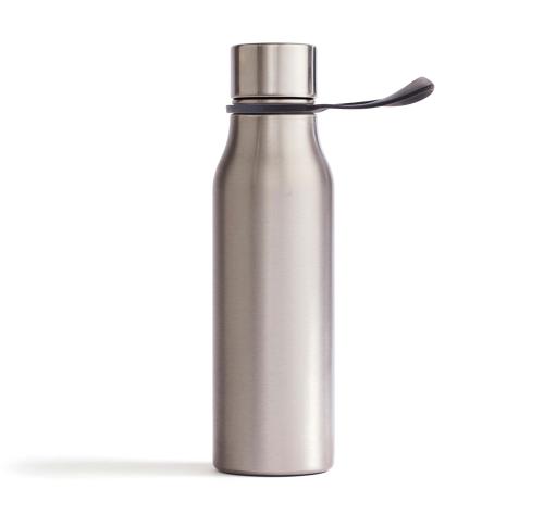Custom Printed Stainless Steel Thermos Metal Bottle VINGA Lean Silver 450ml