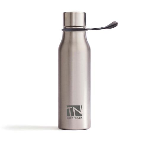 Custom Printed Stainless Steel Thermos Metal Bottle VINGA Lean Silver 450ml