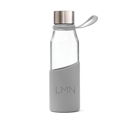 Stylish Branded Glass Water Bottle VINGA Lean - Grey