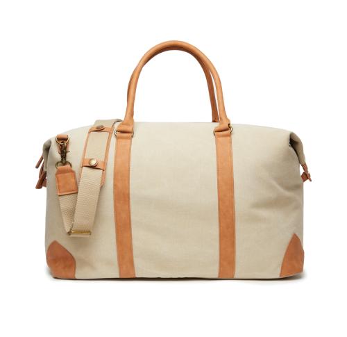 Recycled Canvas Dufflebag Holdall - Cream VINGA Bosler