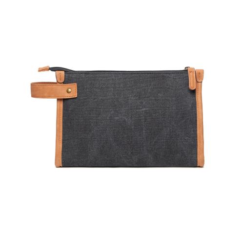 Eco Recycled Branded Wash Bag Toiletry Bag VINGA Bosler Black