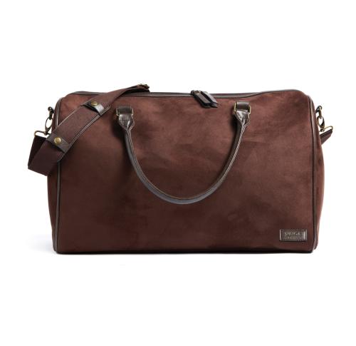 Luxury Branded Weekend Bags VINGA Hunton Faux Suede Brown