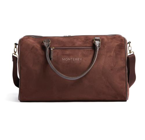 Luxury Branded Weekend Bags VINGA Hunton Faux Suede Brown