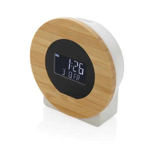 Utah RCS rplastic and bamboo LCD desk clock