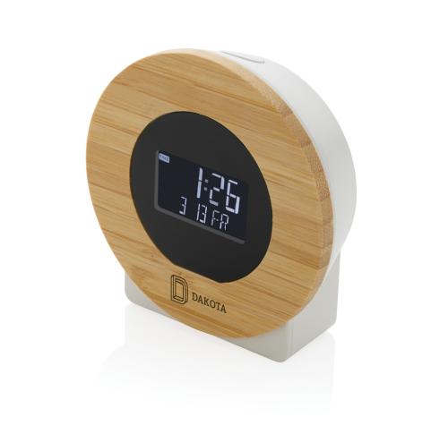 Utah RCS rplastic and bamboo LCD desk clock