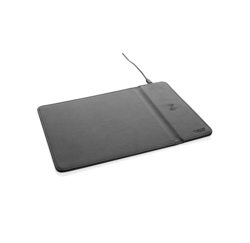 Swiss Peak RCS recycled PU 10W wireless charging mousepad