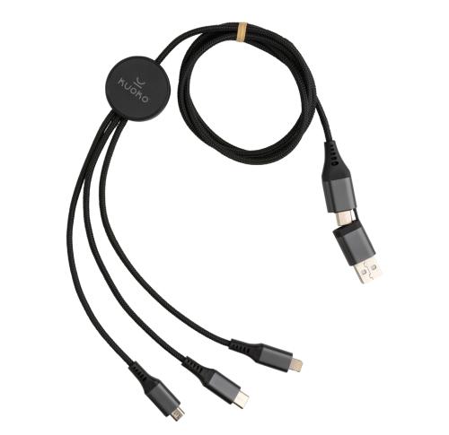 Terra RCS recycled aluminium 120 cm 6-in-1 cable