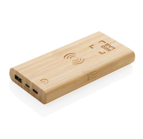 Bamboo 8.000 mAh 5W wireless powerbank